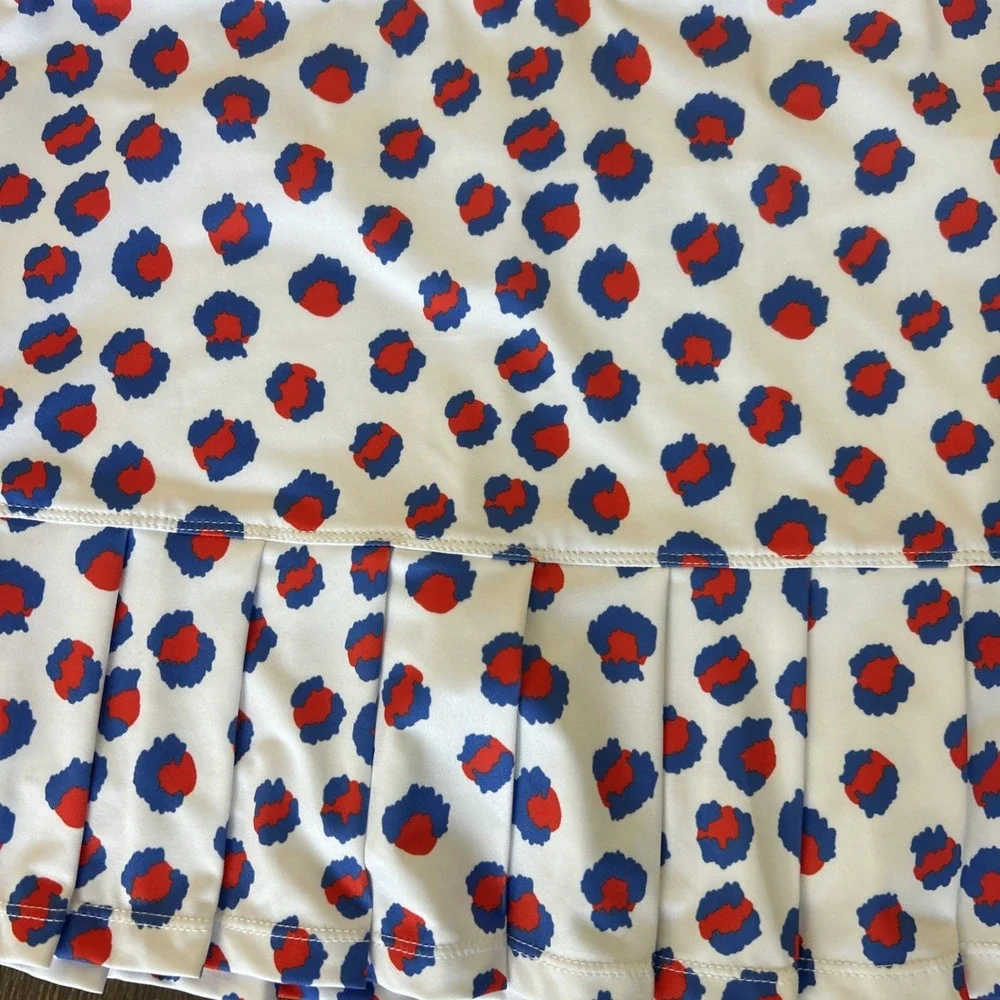 40 Lime Women's M Leopard Tennis Skort Pickelball Preppy $74 NEW TAGS Pleated - Picture 2 of 8